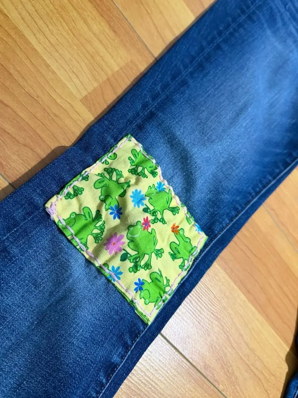 Lucky Brand Brook Skinny Jeans with Hand-Sewn Patterned Patches